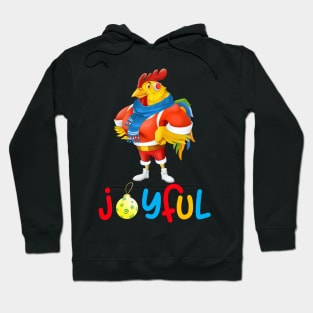 Joyful Chicken Christmas Hoodie